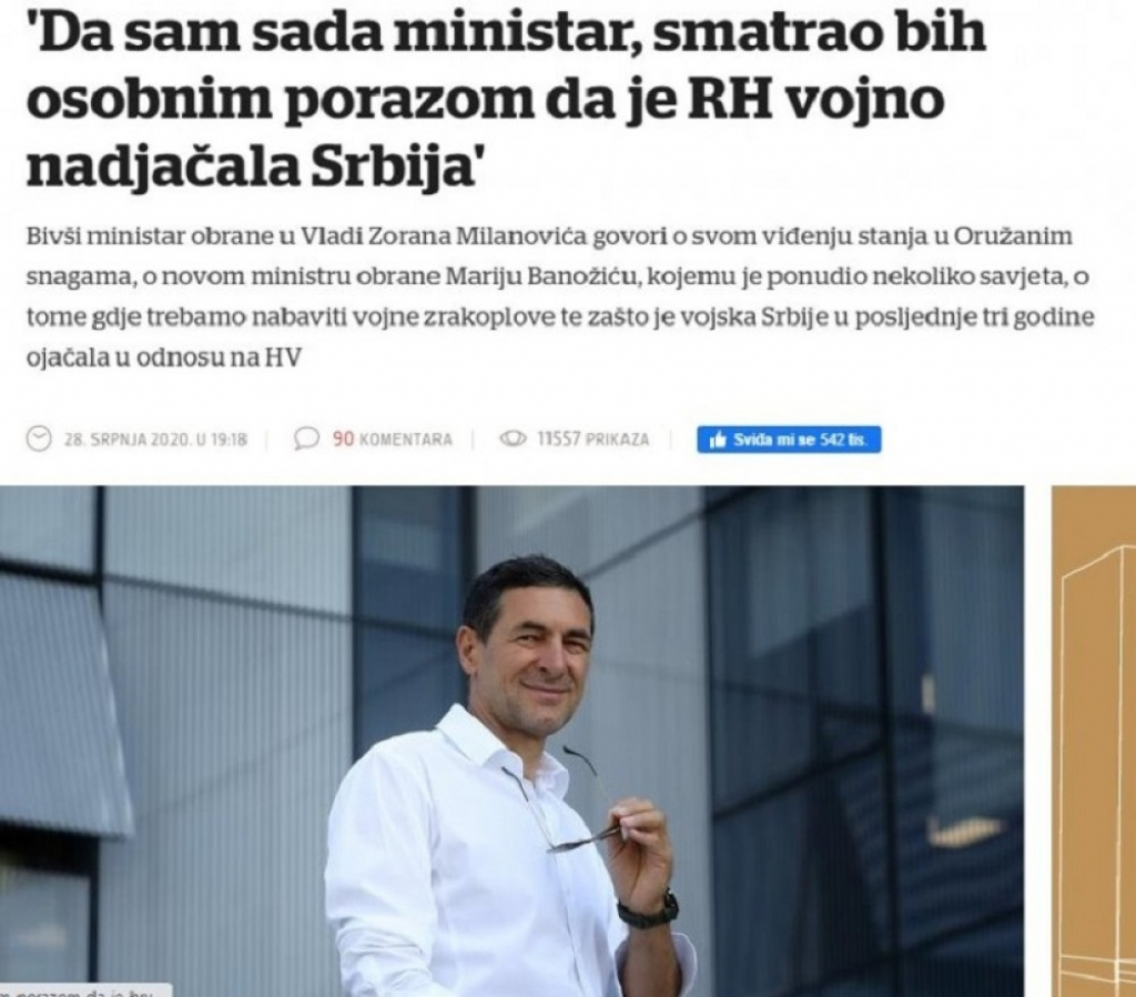 Biv I Ministar Odbrane Hrvatske Priznao Od Kad Je Vu I Predsednik