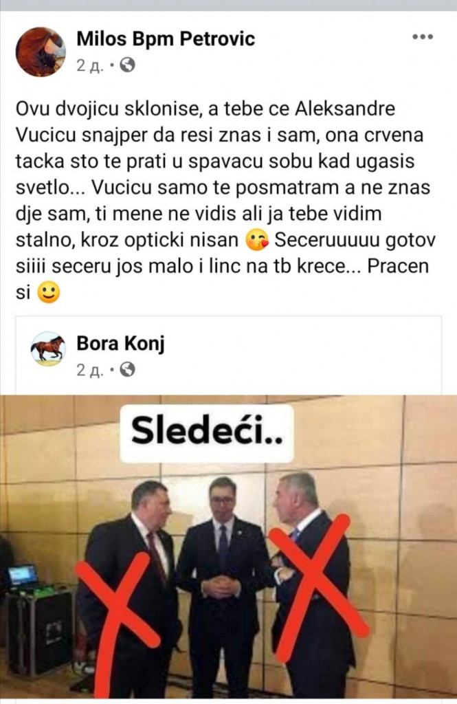 Uhap En Osumnji Eni Za Pretnje Smr U Predsedniku Srbije Aleksandru