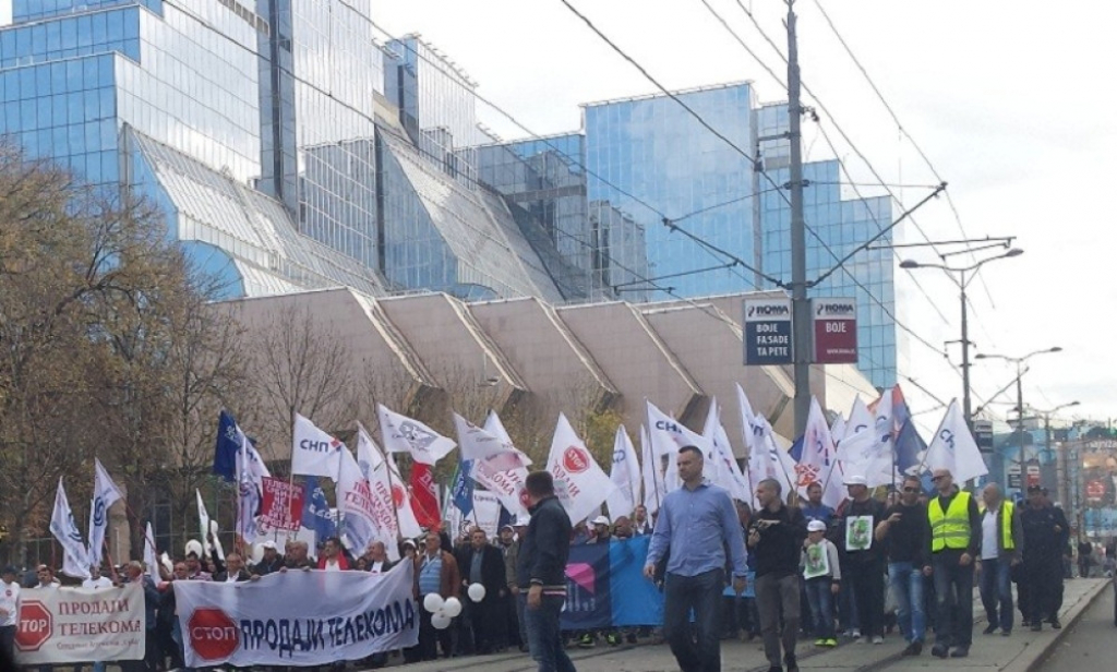 Protest protiv prodaje Telekoma