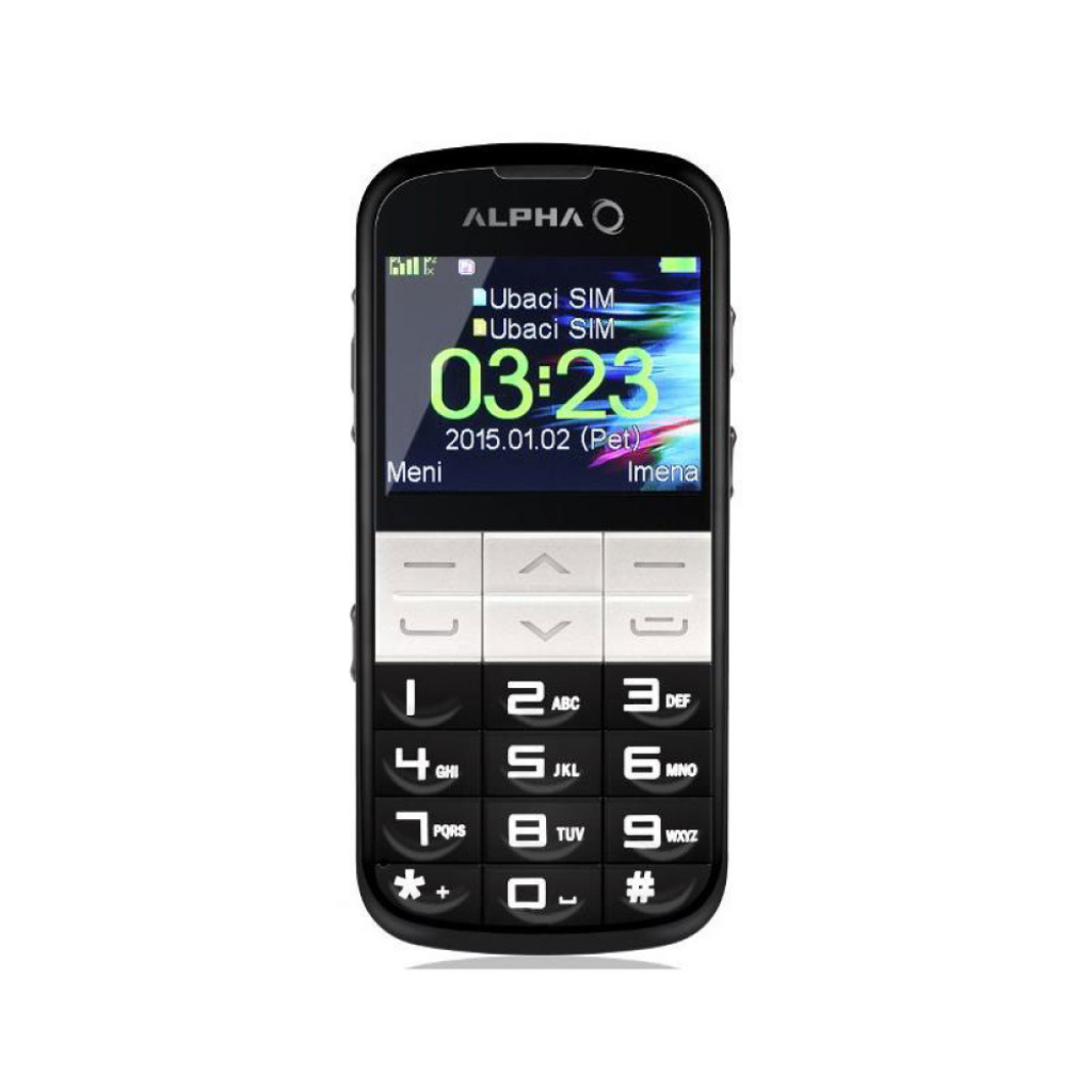 Alpha Elephant MP-2000 Dual Sim crni mobilni telefon