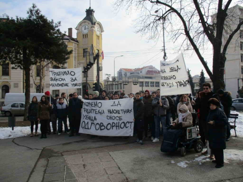 Protest rođaka i prijatelja izbodenog mladića Viktora