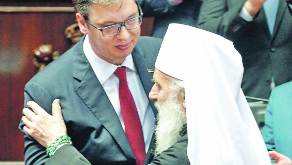 Aleksandar Vučić i patrijarh Irinej