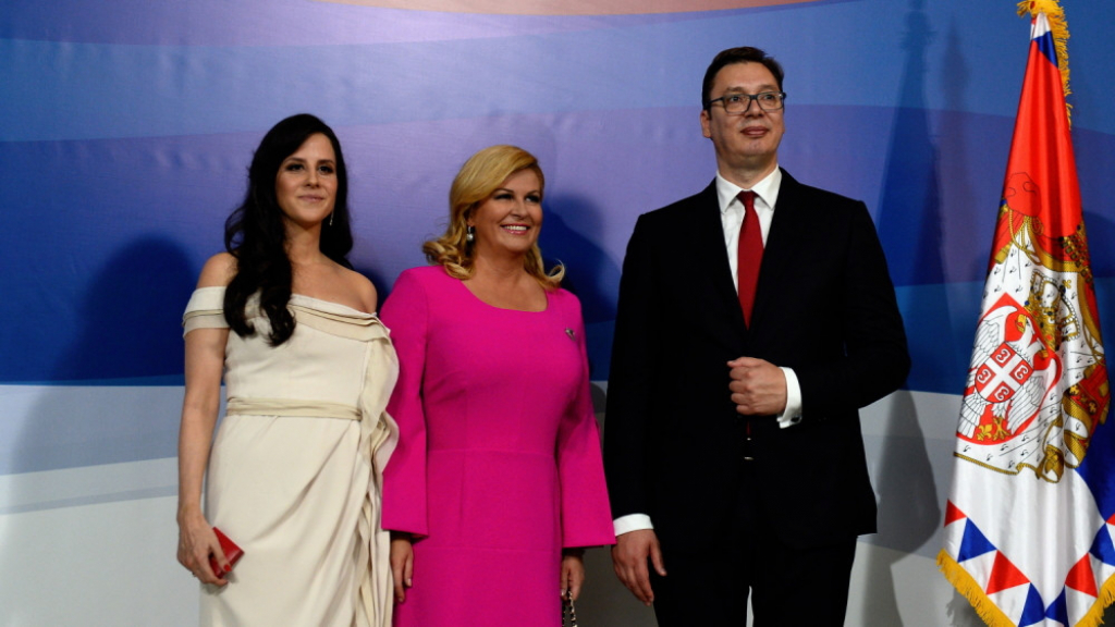 Aleksandar i Tamara Vučić sa Kolindom Grabar Kitarović