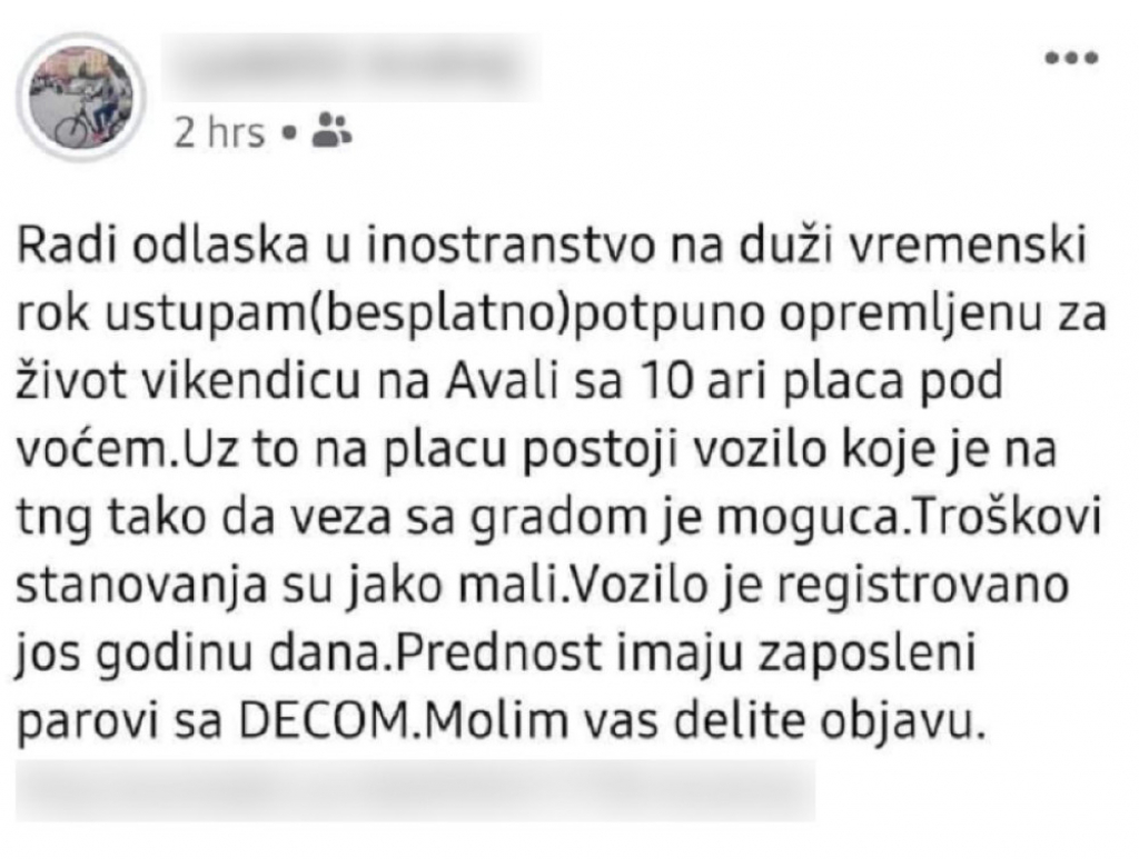 oglas za kuću