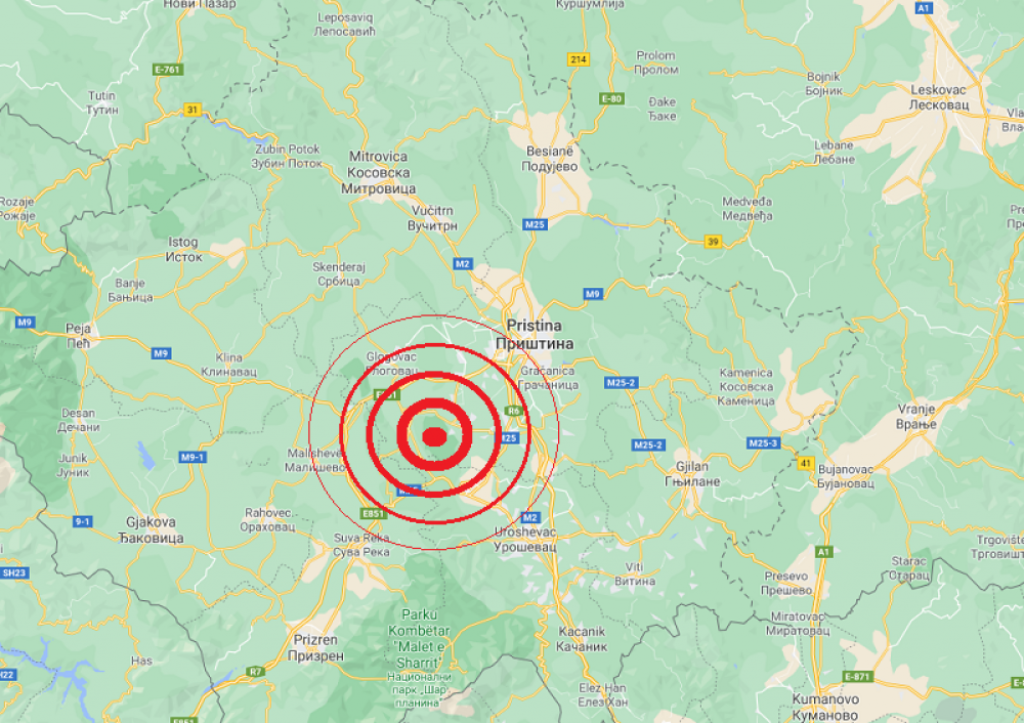 Kosovo i Metohija, Priština, zemljotres