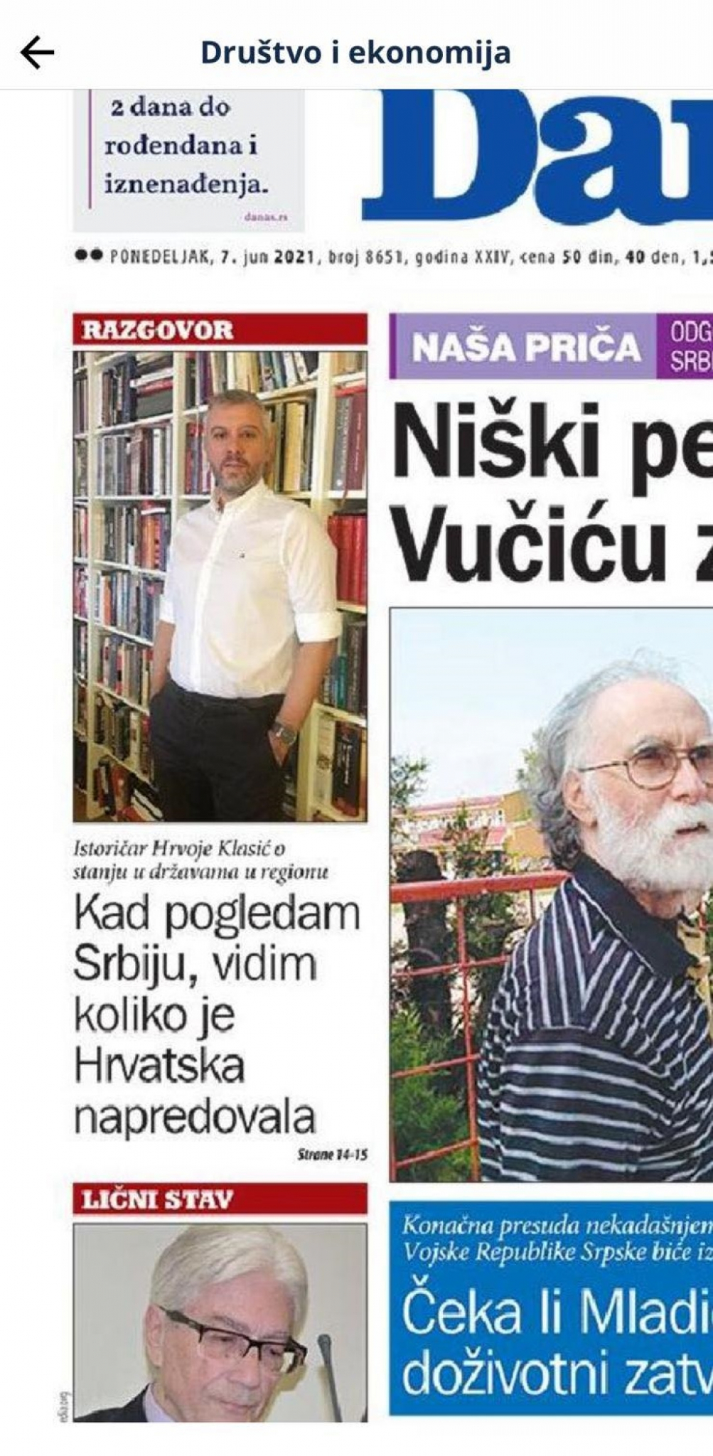 ĐILASOVE NOVINE PONOVO PLJUJU SVOJ NAROD Skandalozan naslov osvanuo u štampi: 