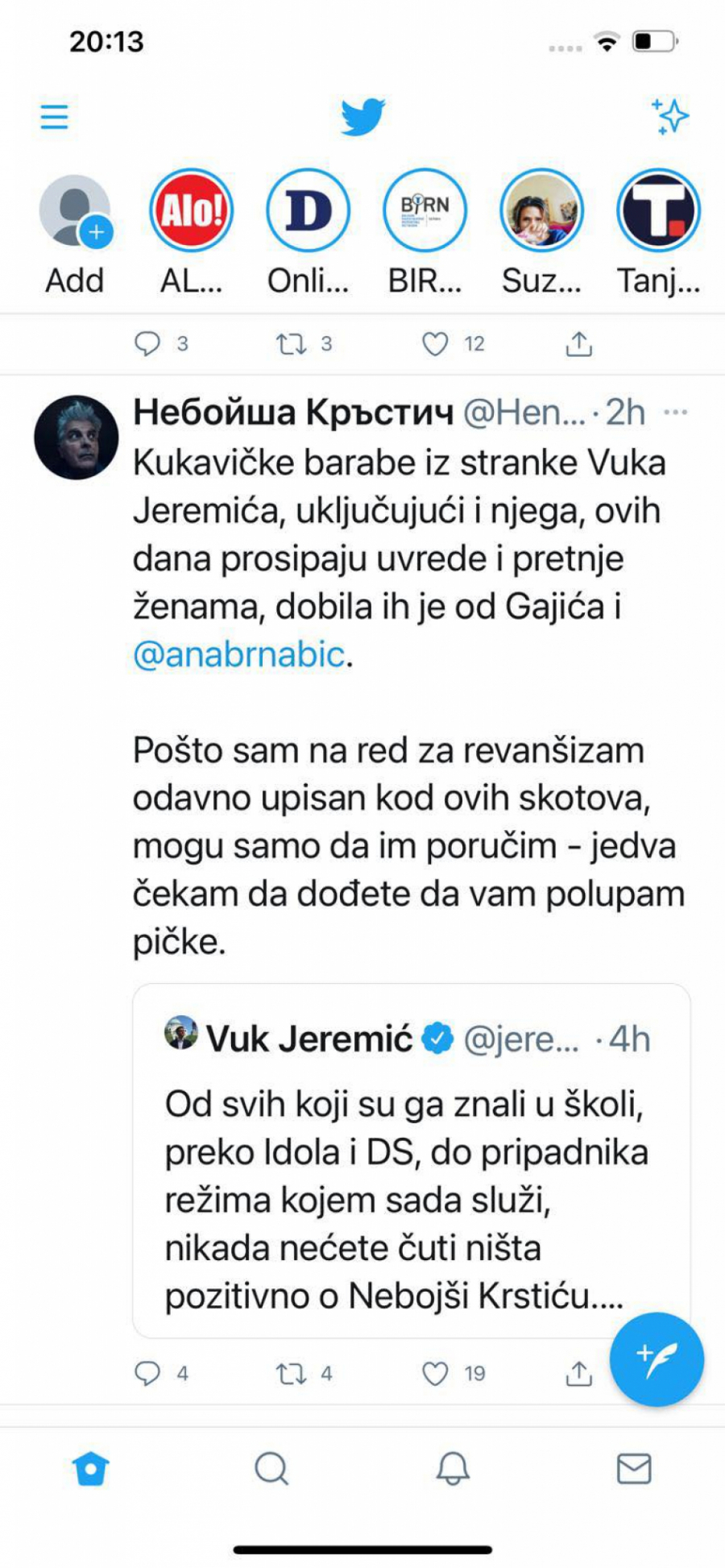 KRLE UNIŠTIO VUKA JEREMIĆA: Kukavička barabo, pretiš ženama, jedva čekam da ti polupam pi*ku! (FOTO)