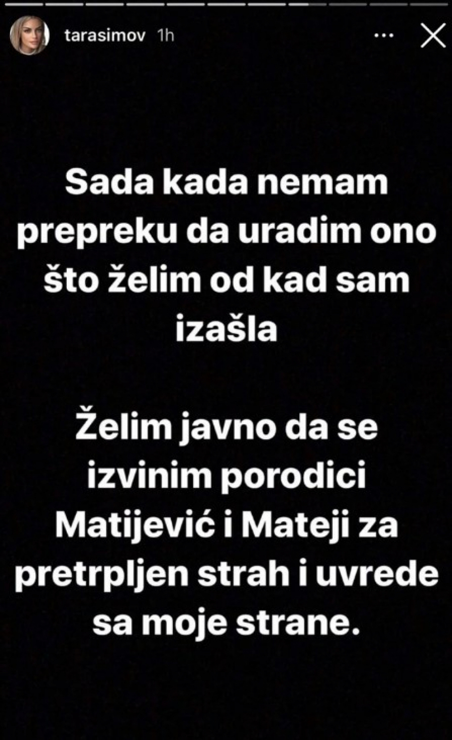 ZAKUCAVANJE Čim je završla sa Ša, Tara se obratila bivšem, ovo je želela da uradi otkad je napustila 