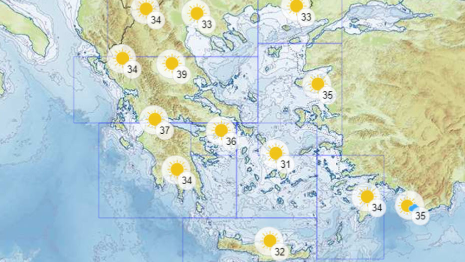 NENORMALNE VRUĆINE U GRČKOJ Temperature idu i do 44 stepena