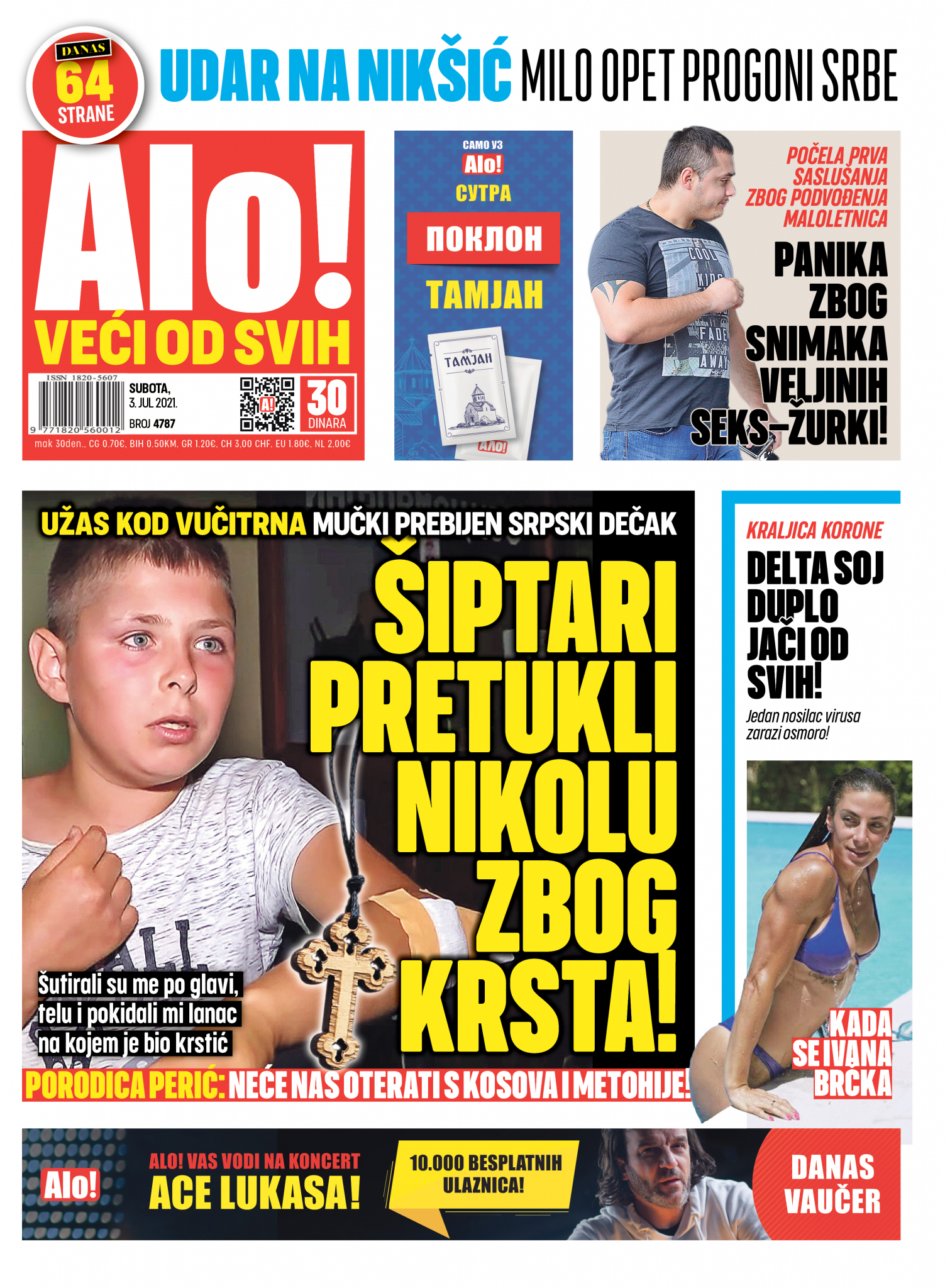 ALO! NOVINE NA 64 STRANE: UDAR NA NIKŠIĆ Milo opet progoni Srbe