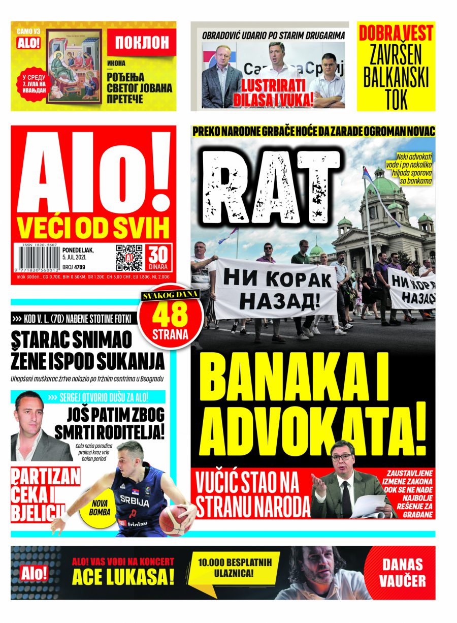 Rat banaka i advokata!