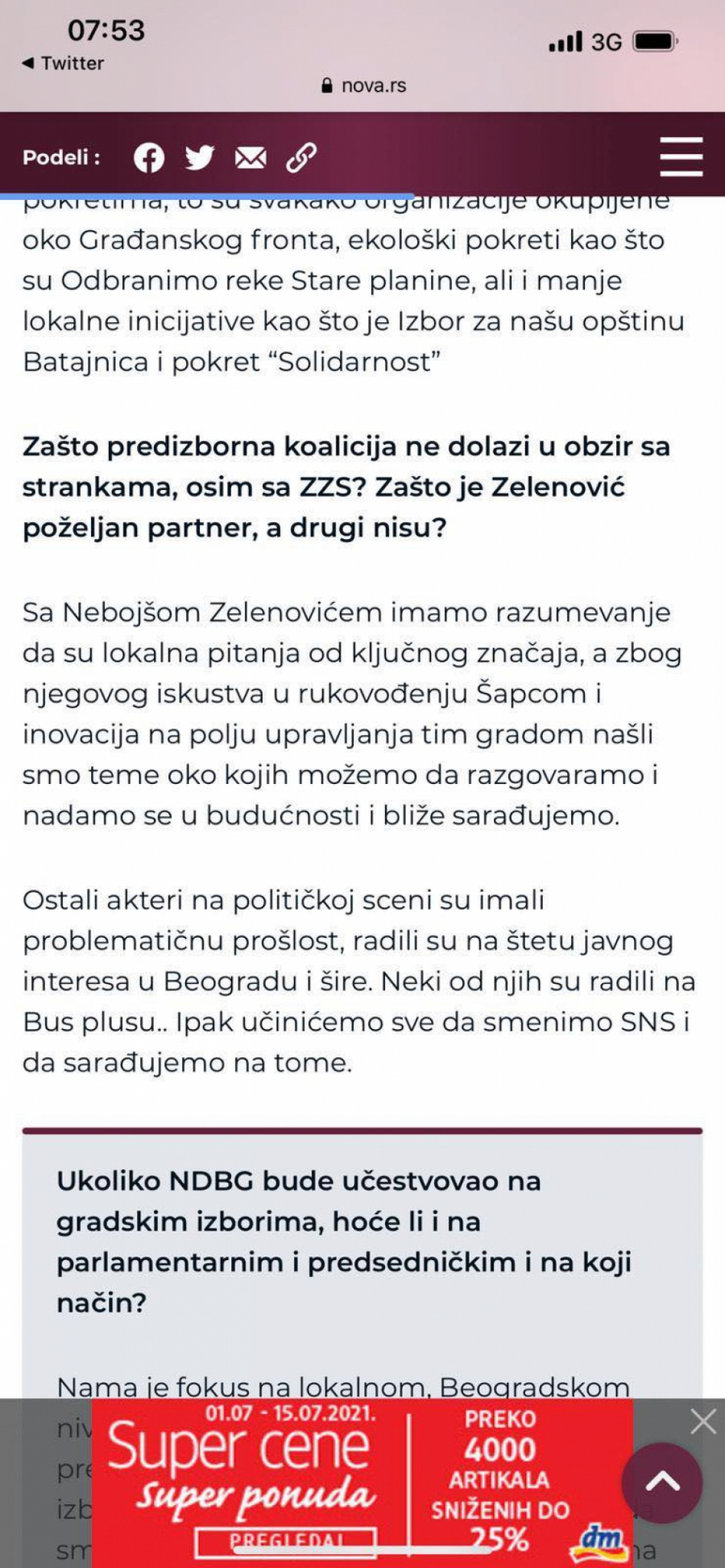 VESELINOVIĆ PORUČIO Ne možemo u predizborne koalicije s Đilasom, Jeremićem, Lutovcem, oni imaju problematičnu prošlost