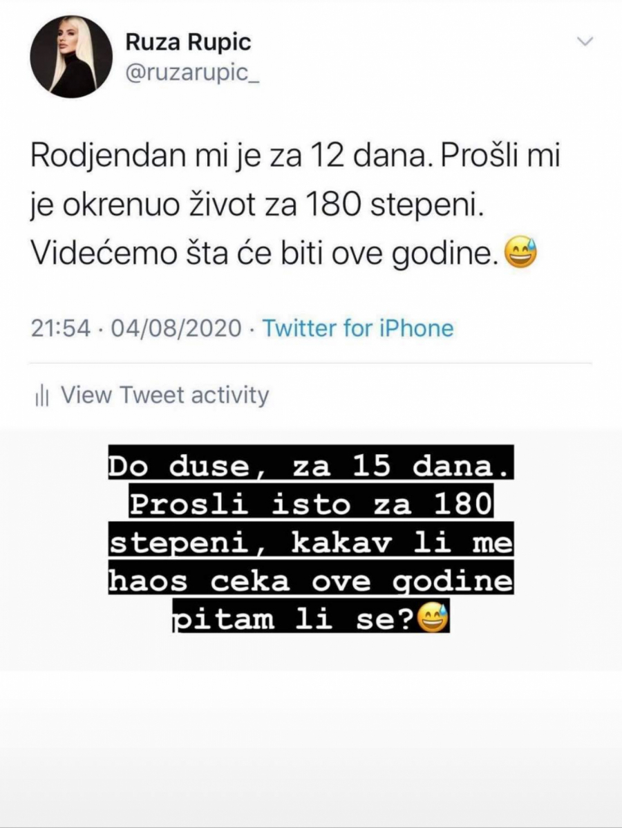 PEVAČICA STRAHUJE OD SVOG ROĐENDANA ZBOG PAKLA KROZ KOJI JE PROŠLA Ruža Rupić otkriva: Sve mi se okrenulo za 180 stepeni