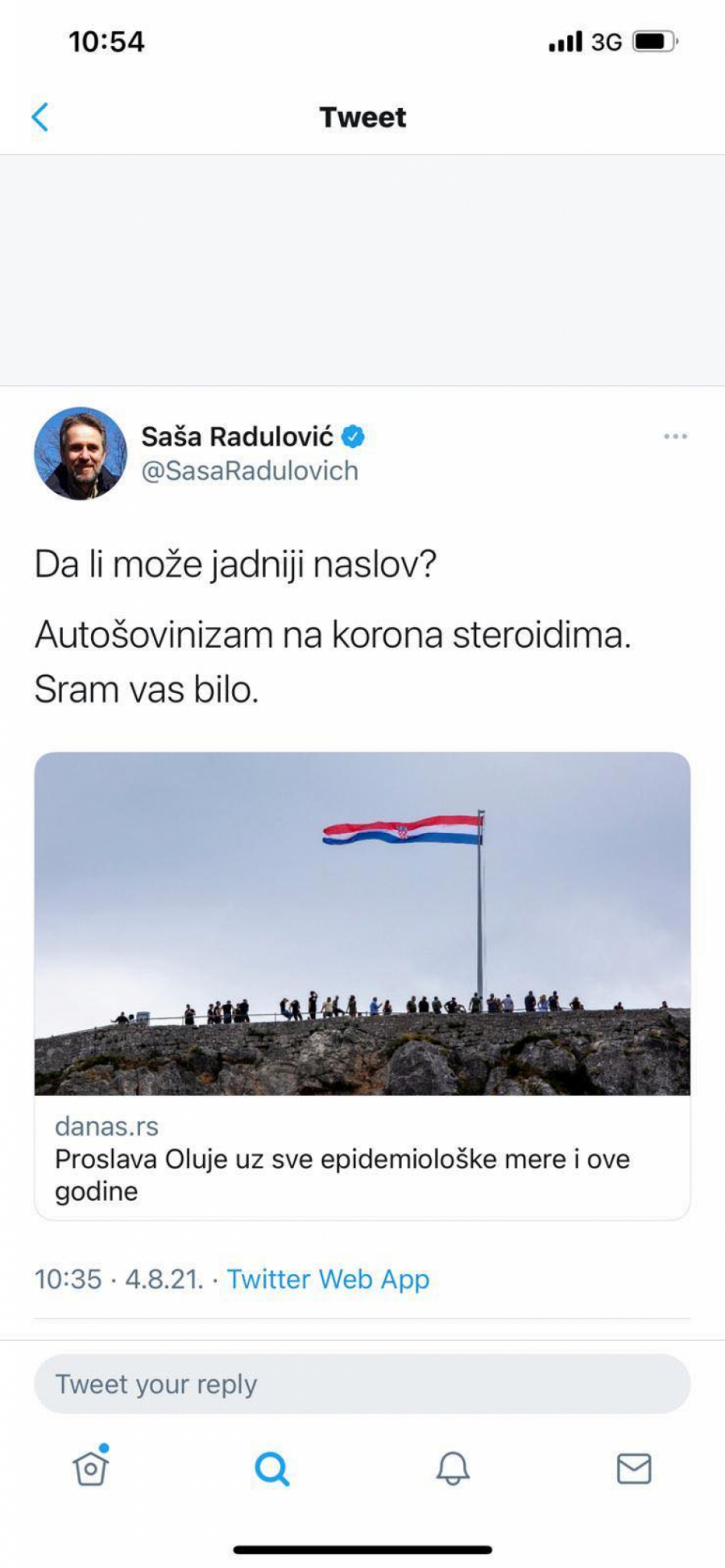 SAŠA RADULOVIĆ JASNO PORUČIO Đilasov 