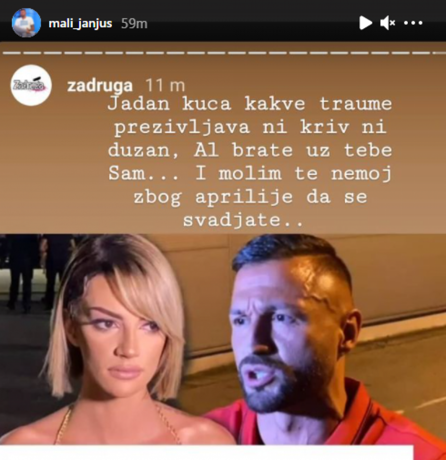 JADNA KUCA, ŠTA PROŽIVLJAVA! Nakon što su raskinuli Tara i Ša, Janjuš im uputio reči podrške u svom stilu!