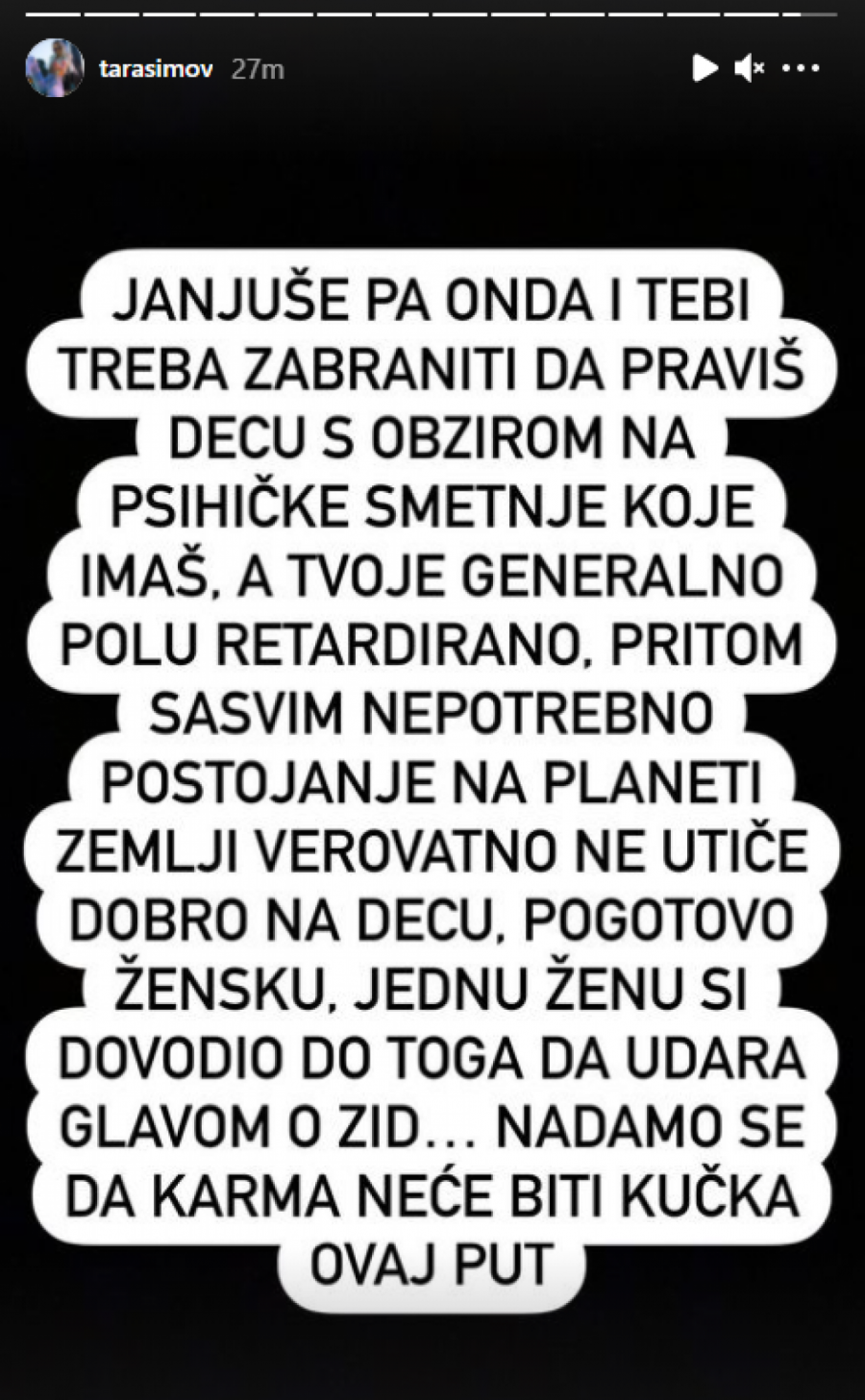 TREBA TI ZABRANITI DA PRAVIŠ DECU, POGOTOVO ŽENSKU! Tara nikad surovije izvređala Janjuša, udarila mu na dete!