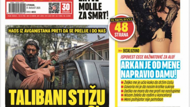 HAOS IZ AVGANISTANA PRETI DA SE PRELIJE I DO NAS Talibani stižu i na Balkan?!