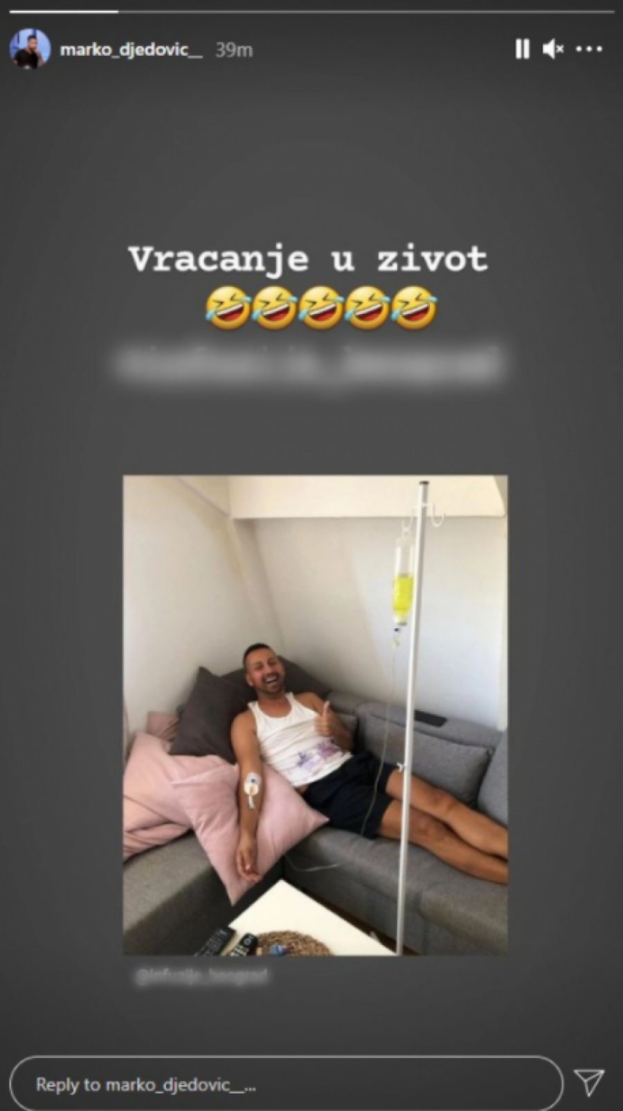 ĐEDOVIĆ ZAVRŠIO NA INFUZIJI? Bivšem zadrugaru došlo medicinsko osoblje hitno u stan (FOTO)