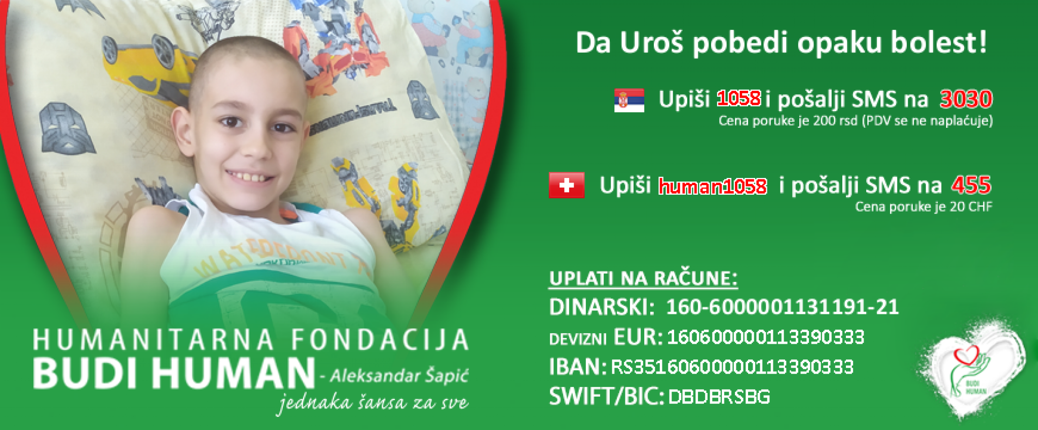 POMOZIMO UROŠU DA OZDRAVI Bio je zdravo i napredno dete koje je uživalo u svom odrastanju