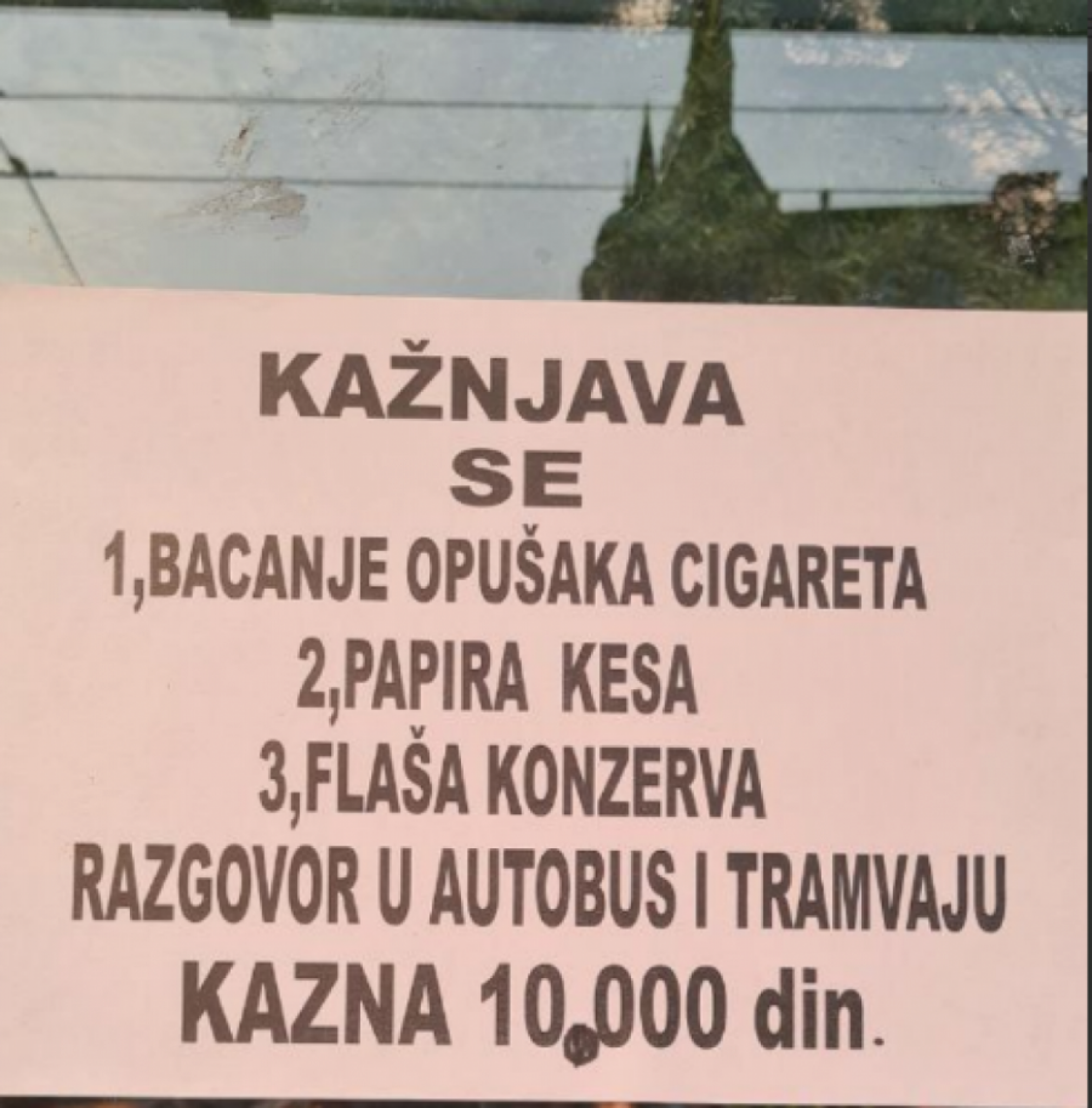 KAZNA U VOZILIMA GSP DO 10.000 DINARA Oglasili se iz Grada Beograda povodom plakata izlepljenih na autobuskim stajalištima!