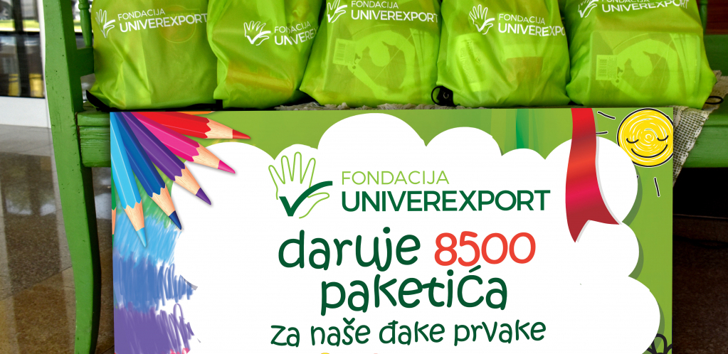 6 godina saradnje Fondacije Univerexport i Ministarstva prosvete krunisano sa rekordnih 8.500 paketića za đake prvake