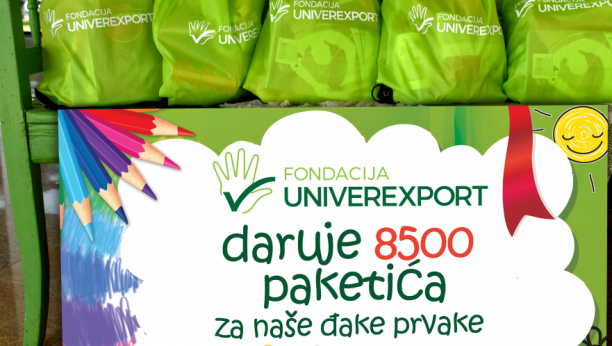 6 godina saradnje Fondacije Univerexport i Ministarstva prosvete krunisano sa rekordnih 8.500 paketića za đake prvake