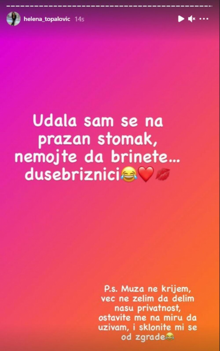 UDALA SAM SE NA PRAZAN STOMAK Helena Topalović priznala zbog čega krije mladoženju!