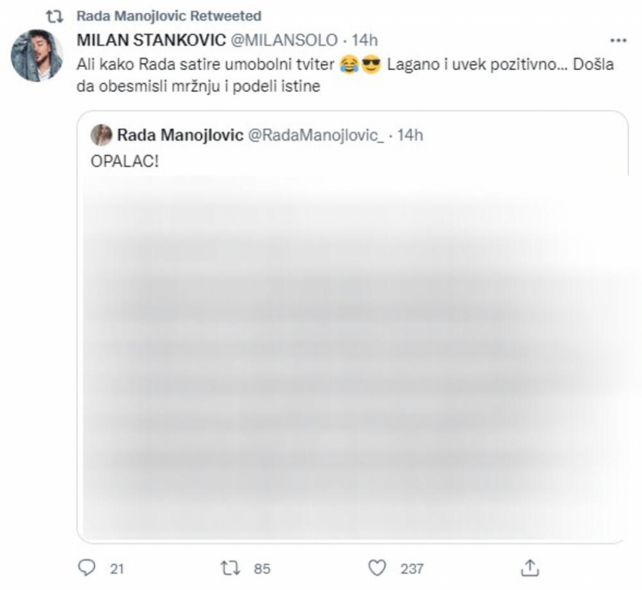 RADA I MILAN SE DOPISUJU PREKO TVITERA Spojila ih strast prema društvenim mrežama!