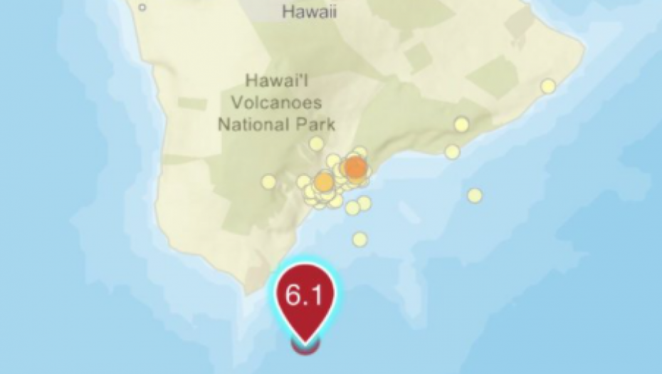 TRESLI SE HAVAJI Zemljotres jačine 6,2 stepena pogodio ovu američku državu