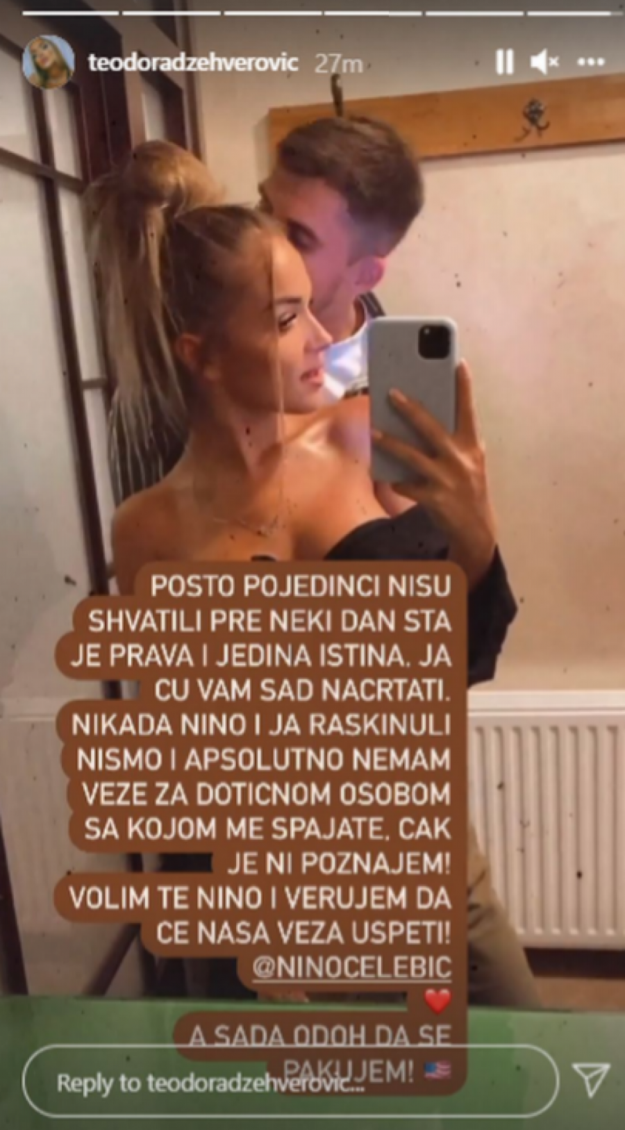 TEODORA DŽEHVEROVIĆ NAPUŠTA SRBIJU Pevačica odlučila da se pridruži svom dečku koji je već neko vreme u Americi