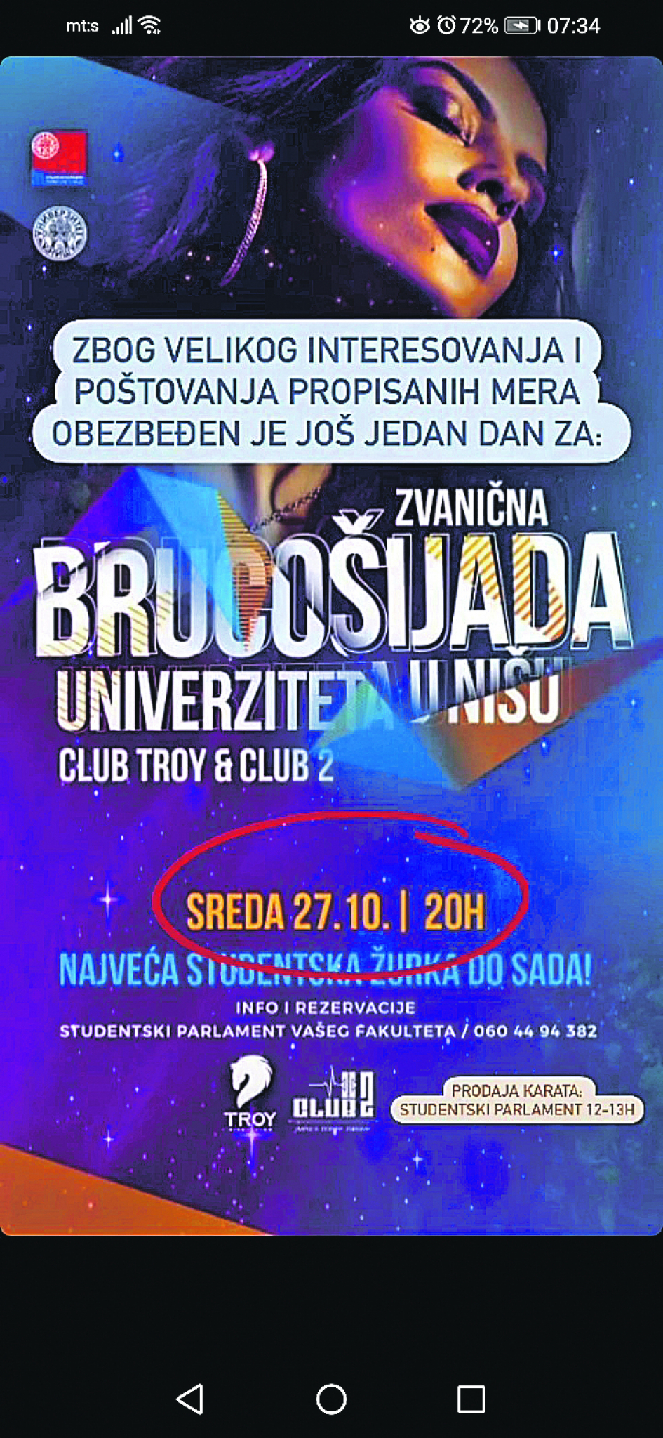 BRUCOŠIJADA MOŽE, A PREDAVANJA ONLAJN? Studenti Medicinskog fakulteta iz Niša organizuju žurku uživo, a nastava je rizično okupljanje