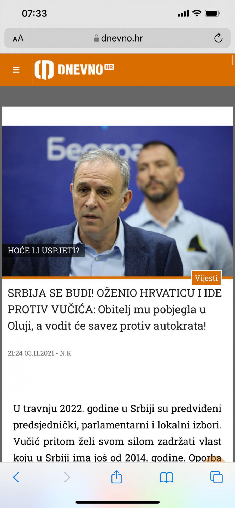 HRVATI NASTAVLJAJU SA SULUDOM KAMPANJOM Ponoš za predsednika Srbije! Oženio je Hrvaticu, Srbija se konačno budi