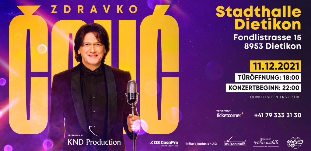 ZDRAVKO ČOLIĆ U CIRIHU Pevač nakon tri godine održava koncert u ovom gradu, evo gde možete da kupite karte!