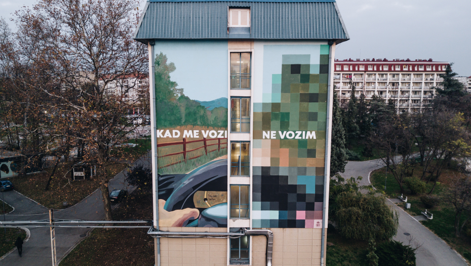 NOVI MURAL SA SNAŽNOM PORUKOM  OSVANUO U BEOGRADU