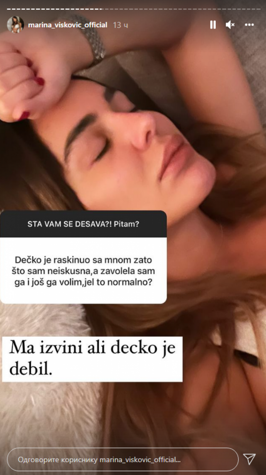 DEČKO JE DEBIL! Marini Visković pao mrak na oči, pevačica morala odmah da reaguje i javno progovori!