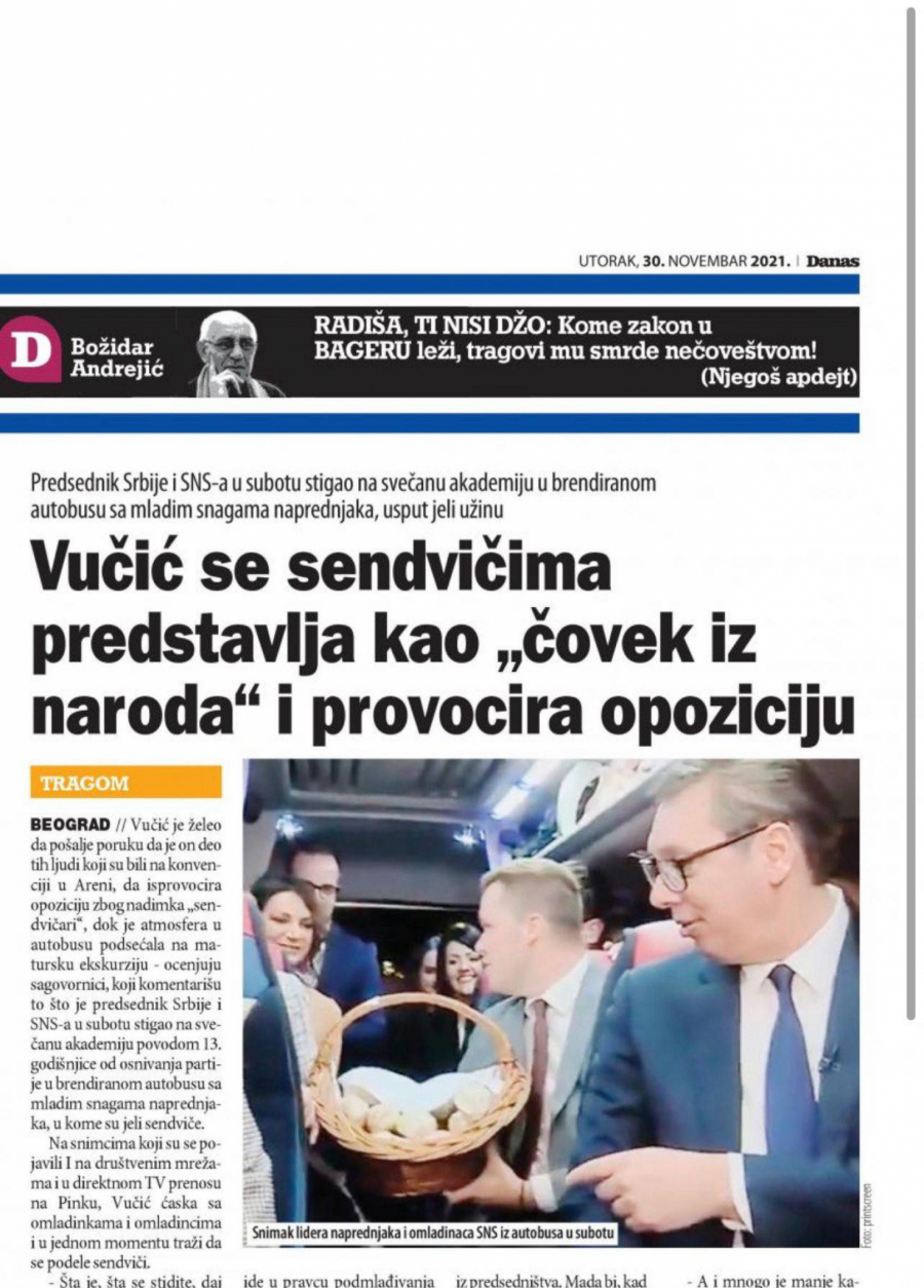 SRAMOTA I BOGOHULJENJE Opozicija pljuje na hranu, ali i vredan narod