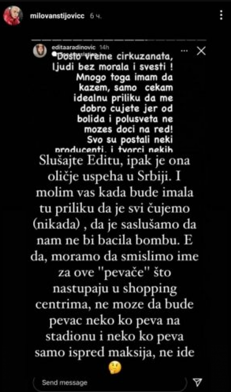 POZNATI TIKTOKER BRUTALNO ISPROZIVAO EDITU ARADINOVIĆ: Ona je niskobudžetna pevačica koja peva ispred prodavnica!