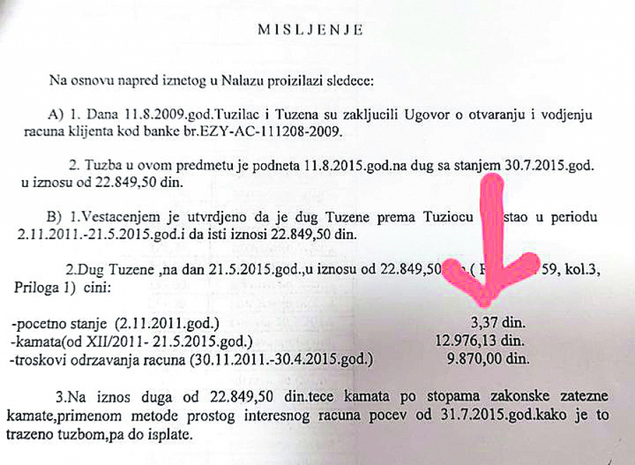 Nezapamćena sramota: Banka kaže da građani sitničare, a oni... Tužili klijenta zbog duga od 3,37 dinara!