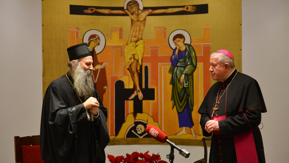 PATRIJARH POSETIO NADBISKUPA Porfirije obišao radove na Marijanumu (FOTO)