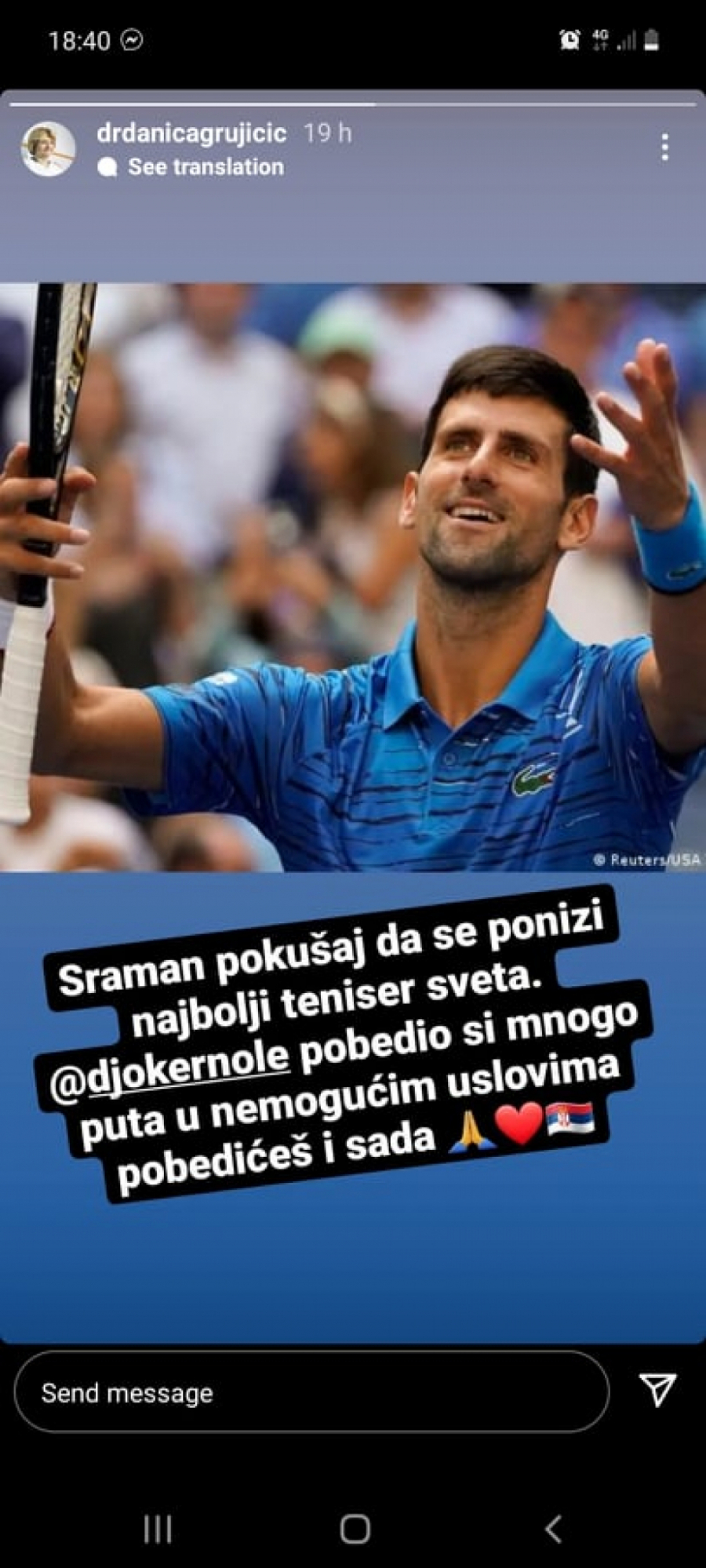 DANICA GRUJIĆIĆ PODRŽALA ĐOKOVIĆA Nole, ne mogu ti ništa (FOTO)