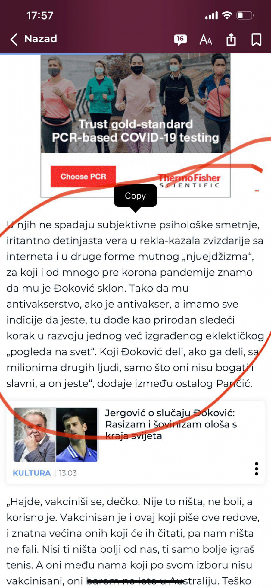 NEMA KRAJA BEZOBRAZLUKU Đilasov i Marinikin novinar na njihovom portalu najsramnije izvređao Novaka Đokovića!