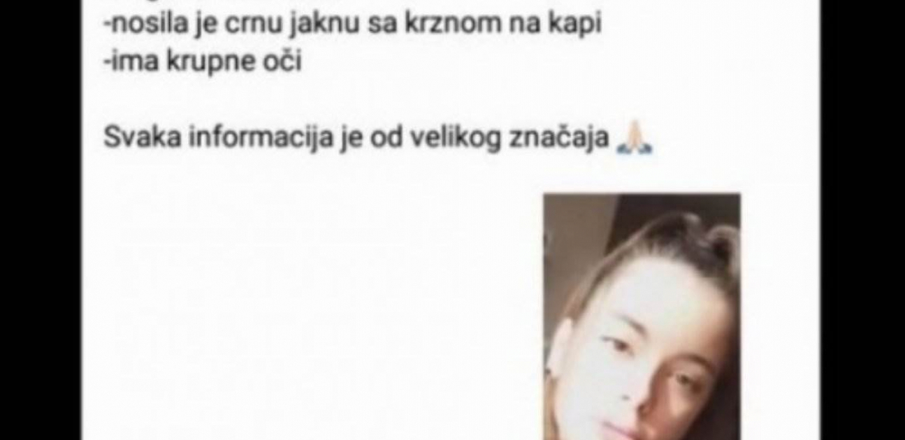 POJAVILA SE NESTALA DEVOJKA IZ NOVOG SADA Juče je otišla do radnje, kući se vratila jutros