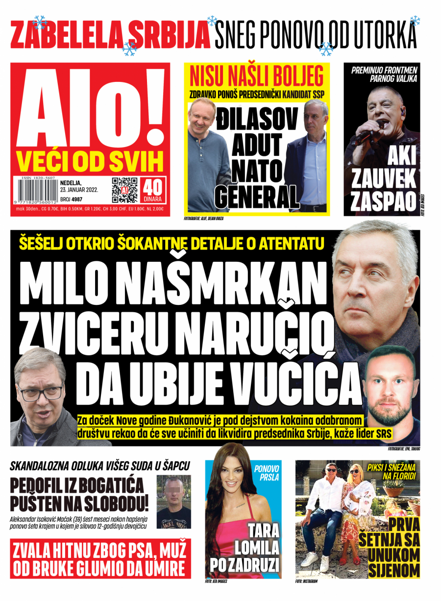 ŠEŠELJ OTKRIO ŠOKANTNE DETALJE O ATENTATU Milo je Zviceru rekao samo ovo