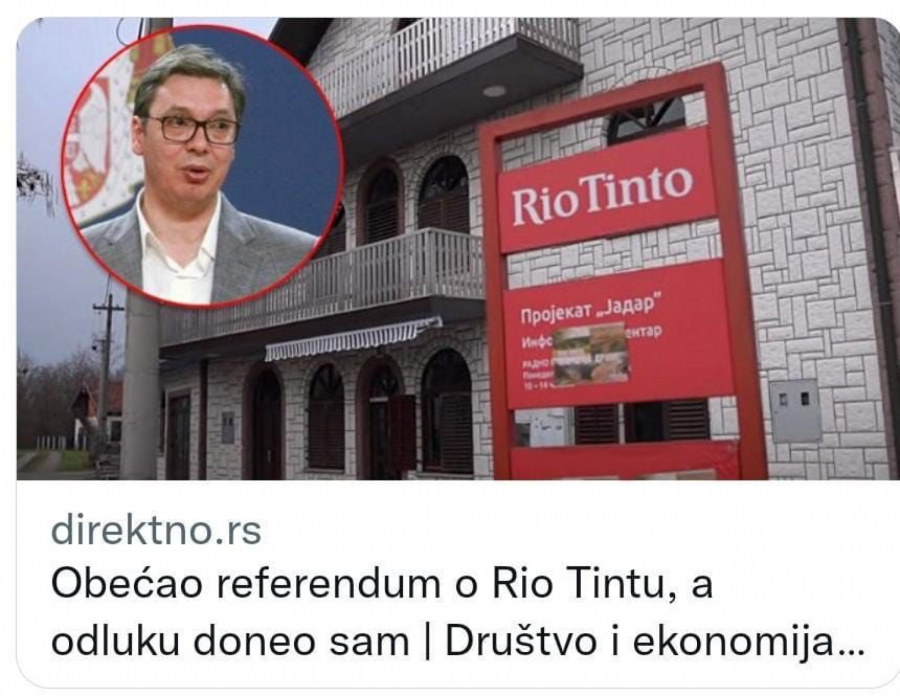 ĐILAS BESAN NA DRŽAVU: Hoću nazad Rio Tinto! (FOTO)