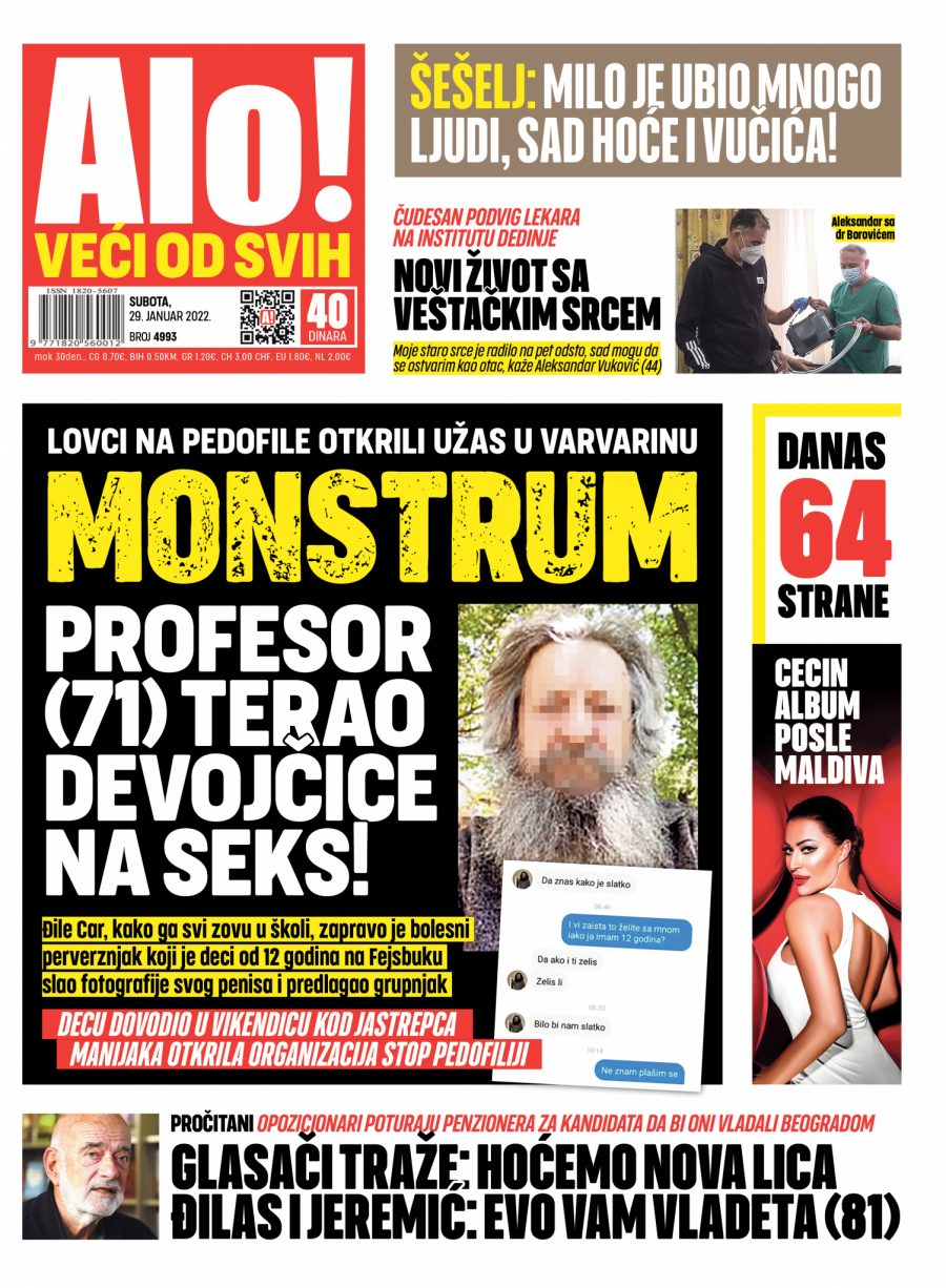 MONSTRUM PROFESOR (71) TERAO DEVOJČICE NA SEKS! Vodio ih u vikendicu na Jastrepcu