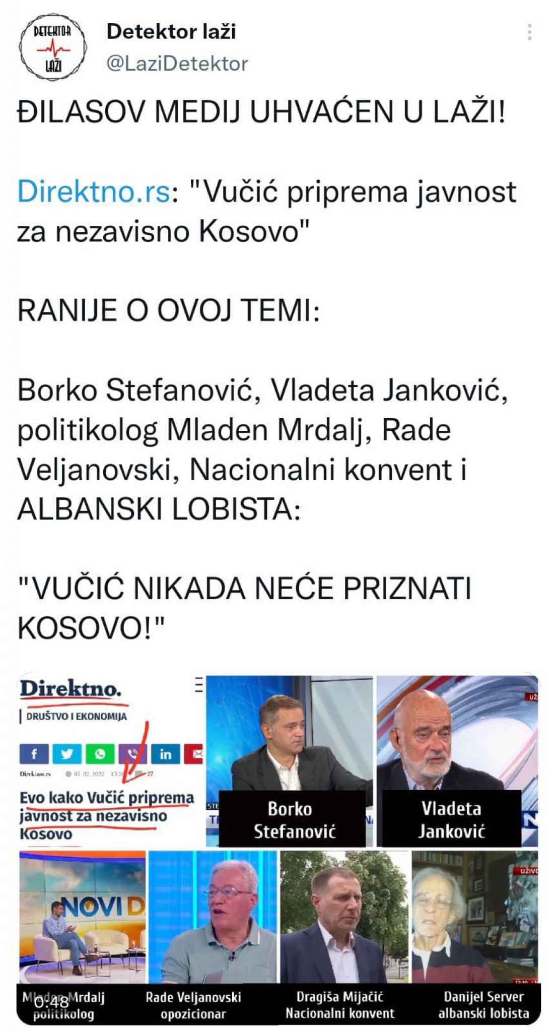 ĐILASOV MEDIJ UHVAĆEN U LAŽI Tvrdili da će Vučić priznati Kosovo, pa ih sami đilasovci demantovali! (VIDEO)