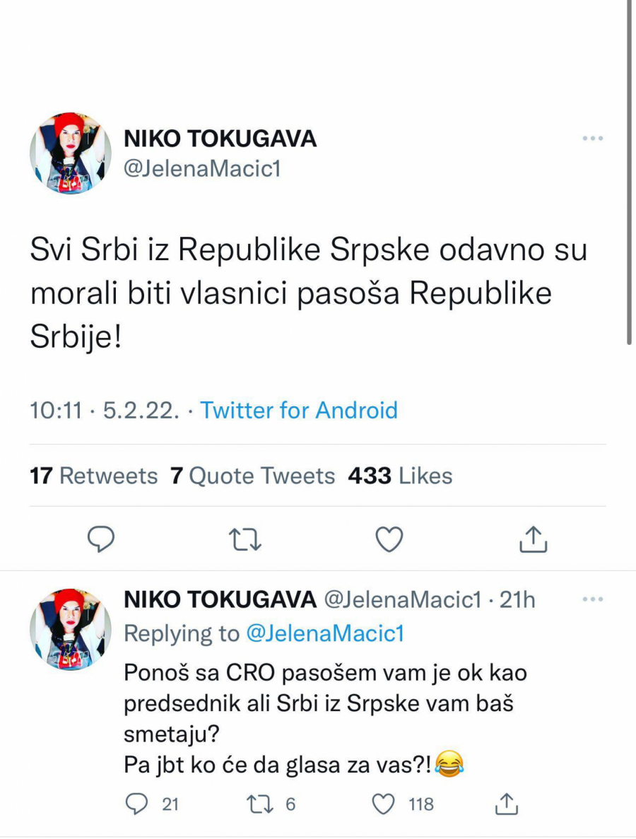 JELENA MAĆIĆ POTOPILA ĐILASA Ostrvili ste se na Srbe iz RS, umesto da priznate da vas Srbi iz Srbije ne žele! (FOTO)