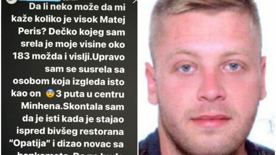 OBJAVA O NESTALOM MATEJU DIGLA NEMAČKU POLICIJU NA NOGE Isplivao novi trag, a sve je počelo od manekenke na Instagramu