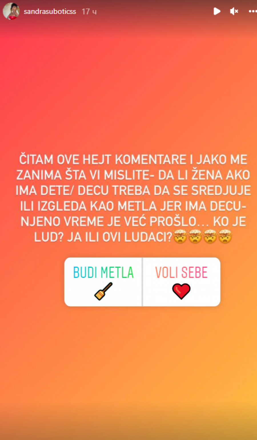 SVI KOMENTARIŠU GUZU ALEKSANDRE SUBOTIĆ! Ona reagovala žustro i poručila svim dušebrižnicima ovo!