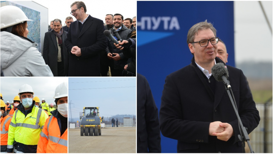 VUČIĆ PRISUSTVOVAO POČETKU RADOVA NA DEONICI RAČA-KUZMIN Ovo je još jedno veliko delo koje ostaje iza nas, ponosan sam (FOTO/VIDEO)